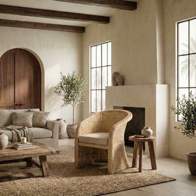 Fauteuil d'appoint en rotin Macintosh