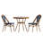 Rylan Indoor/Outdoor Commercial Bistro Set with Table and Two Chairs-1882098087