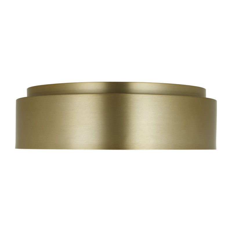 Dartmore Large Flush Mount, Satin Brass, 5.625" H x 18" W x 18" D, Satin Brass