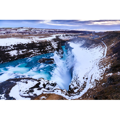 Gullfoss Waterfall - Wrapped Canvas Print