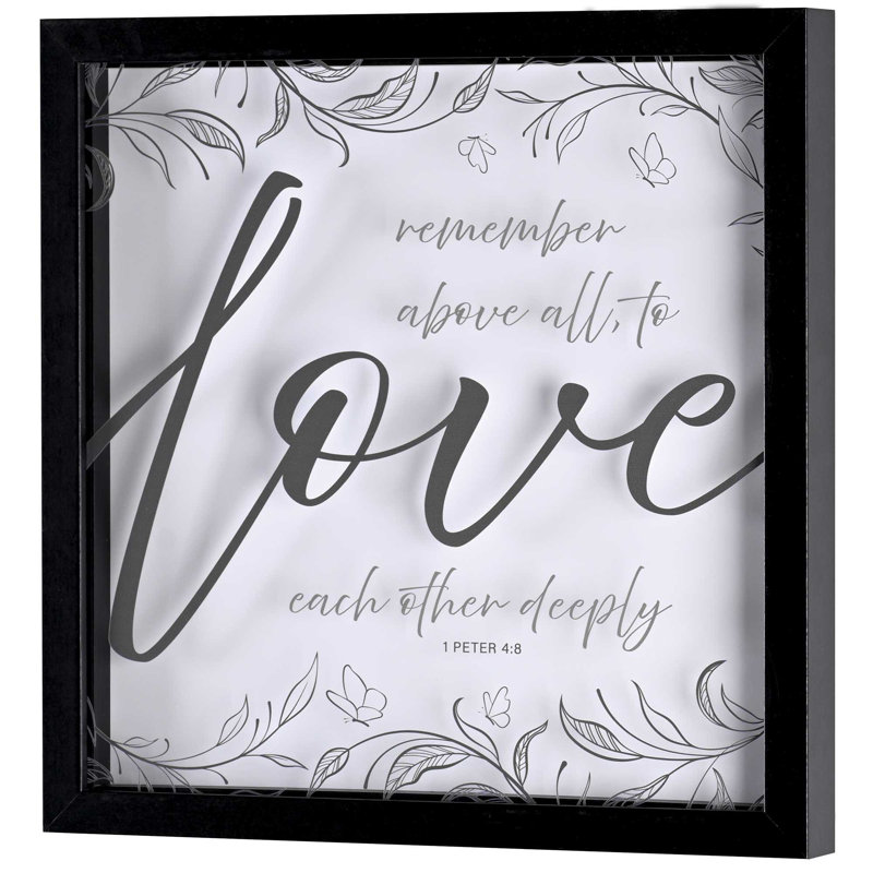 Art mural encadré «Love mutuellement»