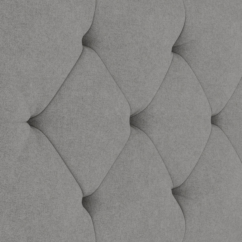 Tête de lit tapissier à hauteur réglable , Lit simple, Gris clair