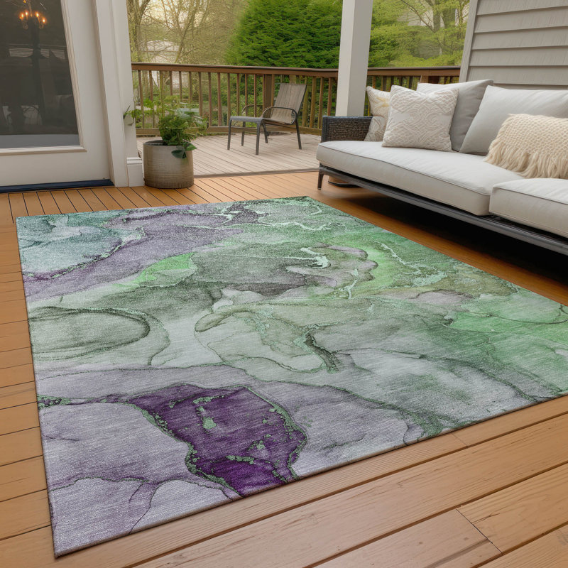 Tapis intérieur / extérieur Alfonzo avec envers antidérapant, Rectangulaire 3 pi x 5 pi