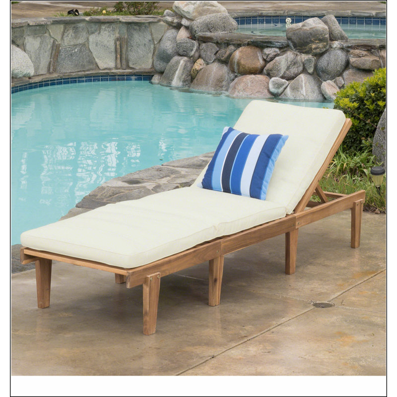 Chaise longue en bois Ariana KD, Teck
