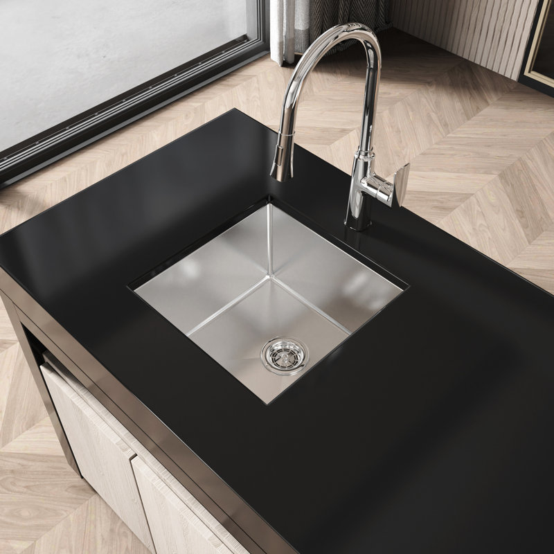 Stainless Steel Undermount Sink 18"X18" - Multifunctional With R10 Rounded Corners And Condensation Coating 18" X Kitchen Barrier Scratch Resistance