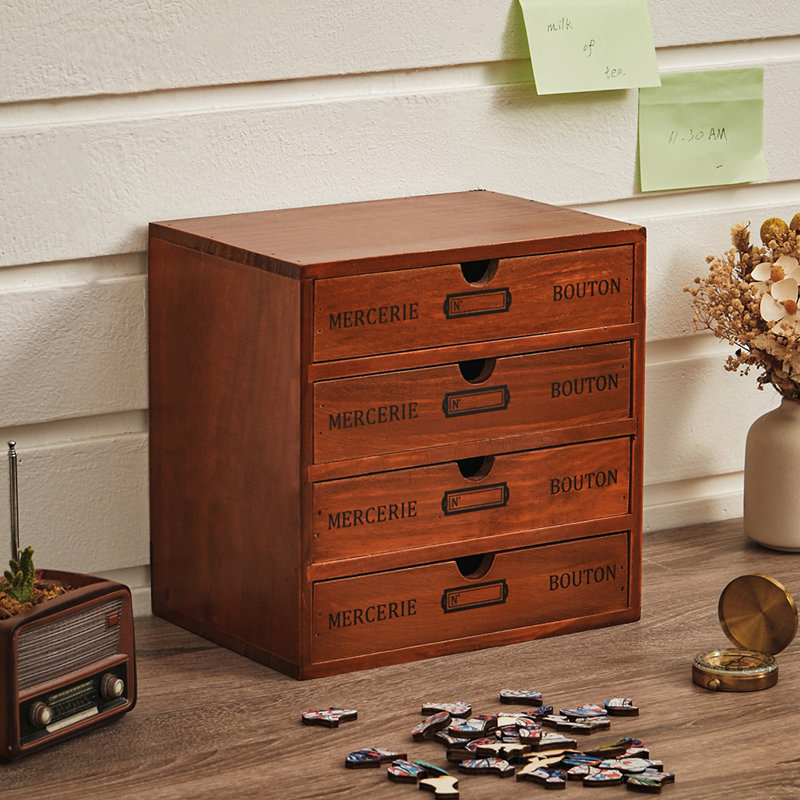 Adeliya Wood Desk Organiser