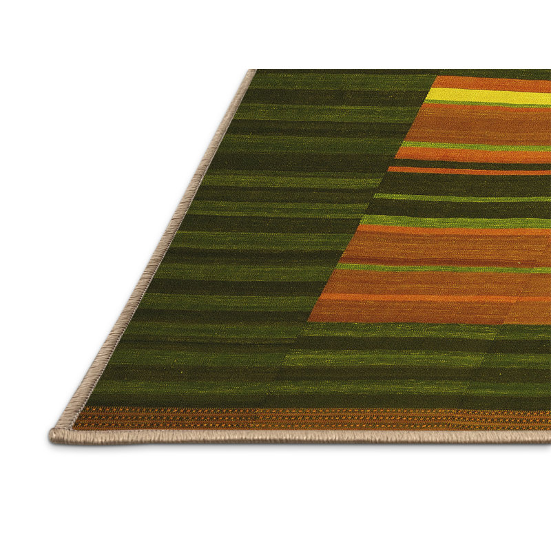 Heidelies Performance Striped Indoor Rug, Rectangle 4' x 6'