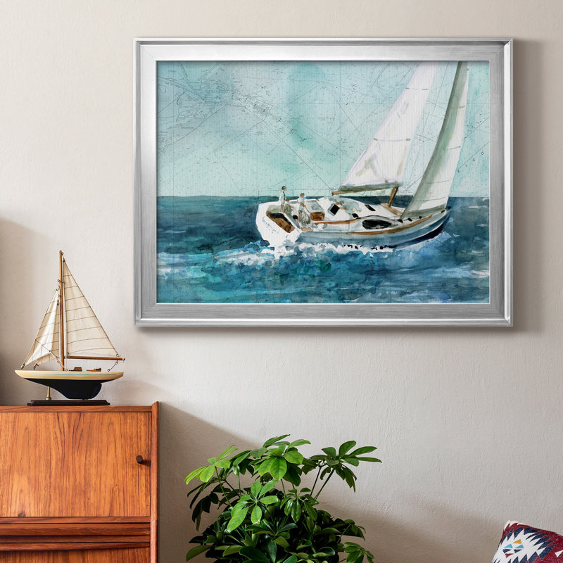 «Antique World Map Grid IV», peinture sur toile encadrée, Argent, H 26,5 po x l 36,5 po x P 1,5 po