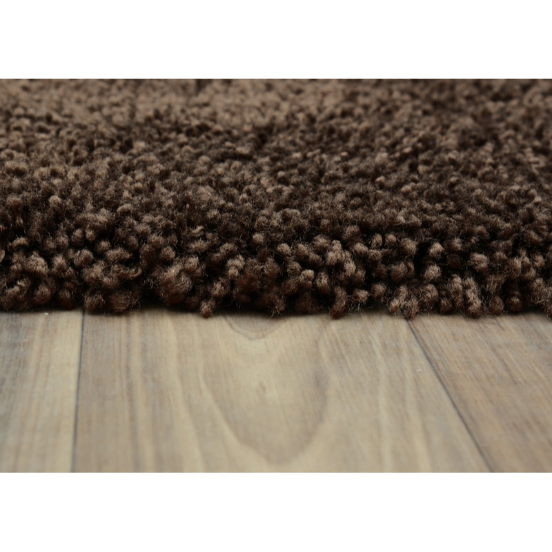 Treye Billie-Mae Nylon 2 Piece Bath Rug Set with Non-Slip Backing, Chocolate