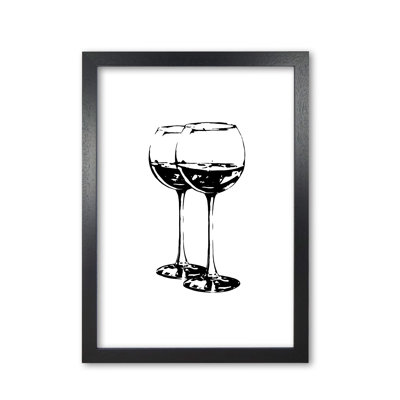 Black Wine Glasses - Print