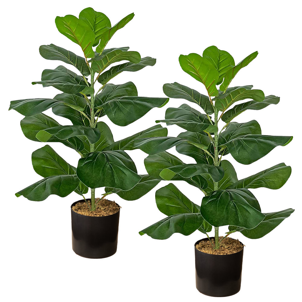 Primrue 30'' Artificial Faux Fiddle Leaf Fig Tree In Pot & Reviews ...