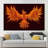 Phoenix Bird Featuring Vibrant Fire Bird Design on Abstract Art Canvas Suitable for Modern Home Wall Decoration With Creative Character Artwork-261009343-261009328-261009333