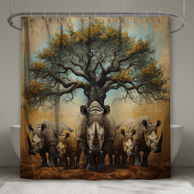 Rideaux de douche Rhinocerose
