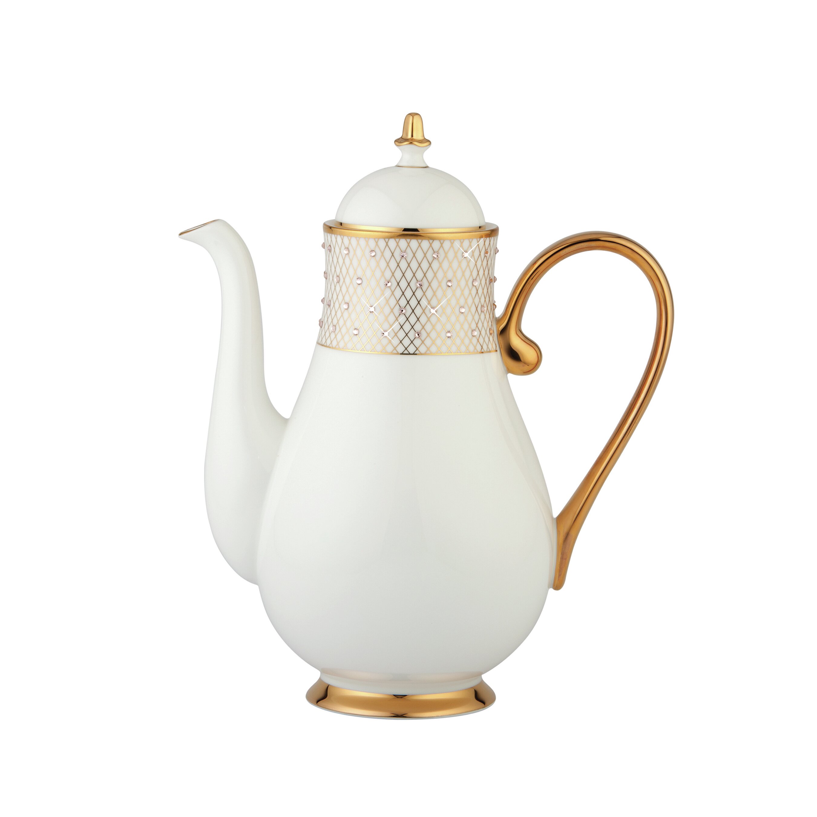 Royal White New Bone Tea / Coffee Pot with Lid 700 cc