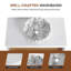 Meuble-lavabo flottant de 36 po avec lavabo vasque en marbre veiné gris, meuble-lavabo mural avec tablette ouverte, finition blanche avec décor en bois, conception moderne peu encombrante (livré dans 2 boîtes)-130833441