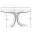 Table de salle à manger ronde 52 po avec plateau en verre trempé
