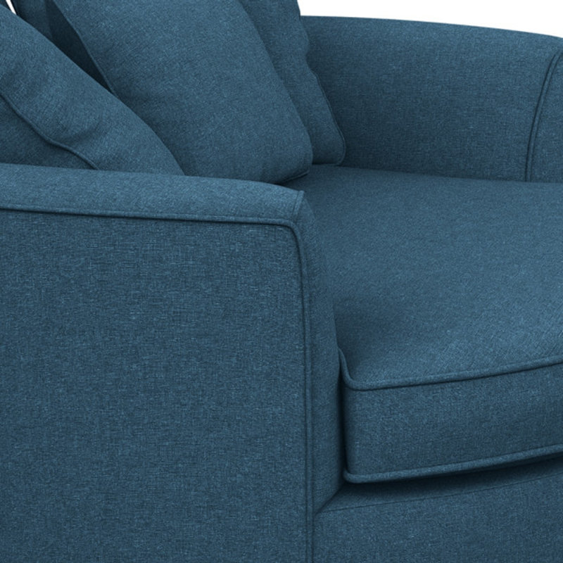 Ashonte Upholstered Barrel Chair, Bennett Indigo