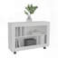 Chariot de table 37,4 pouces avec six tablettes et roulettes - blanc