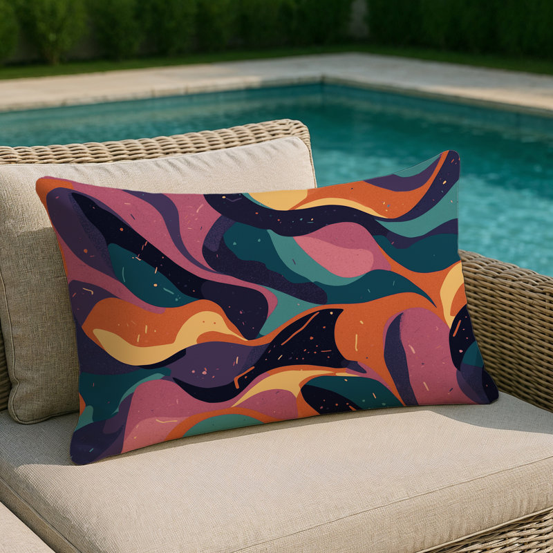 Tech Blaze Indoor And Outdoor Throw Pillow, Rectangle 14"H x 20"W