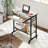 Mobile Laptop Desk with Keyboard Tray, Lower Shelf, 3 Hooks, 4 Universal Wheels Gray-990227295