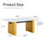 Table basse et table de salle à manger moderne en verre trempé minimaliste moderne, avec autocollant en MDF doré. Bureau d'ordinateur. Table de jeu.