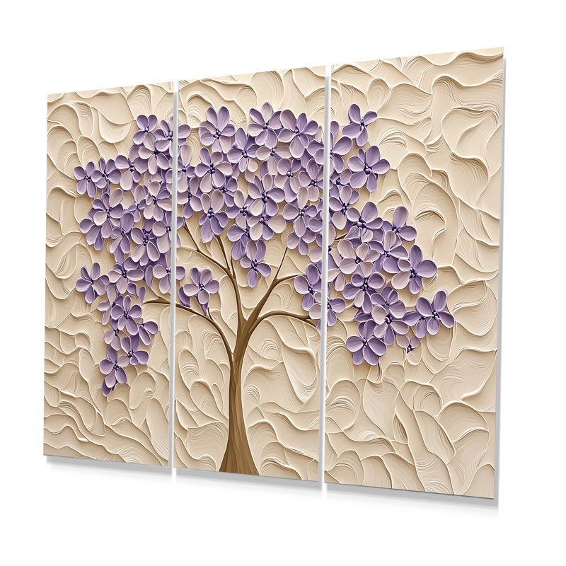 Adalei - ensemble de reproduction d'art sur arbre Jacaranda, H 28 po x l 36 po, Impression sans cadre en métal