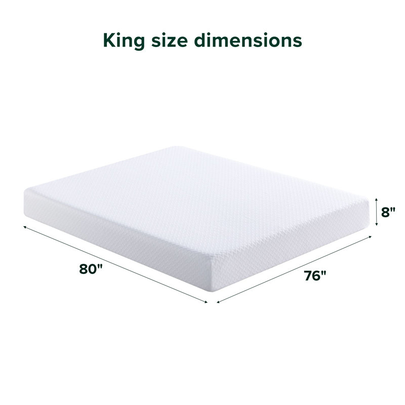 Matelas en mousse viscoélastique gélifiée 8 po - Sleep by Wayfair ™, Très grand lit, 8"