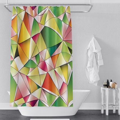 Rideau de douche à motif géométrique Cupar