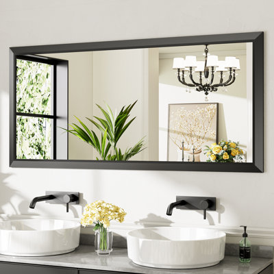Modern & Contemporary Beveled Metal Framed Rectangular/Square Bathroom Vanity Mirrors with HD Tempered Glass