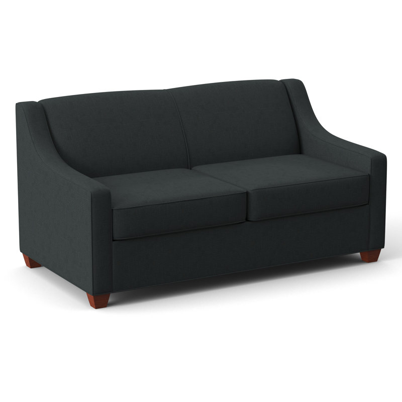 Phillips 68" Square Arm Loveseat with Reversible Cushions, BM Cherry, Ridgecrest Midnight