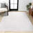 Simsbury Geometric Art Deco Fan Pattern High-Low White/Light Gray Rug-8678768