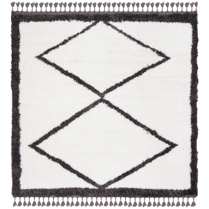 Allon Shag 200 Performance Geometric Rug, Square 6'7"