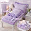 Ensemble de literie pour lit de bébé 4 pièces Seersucker Textured Comprend un édredon, un drap plat, un drap-housse et une taie d'oreiller