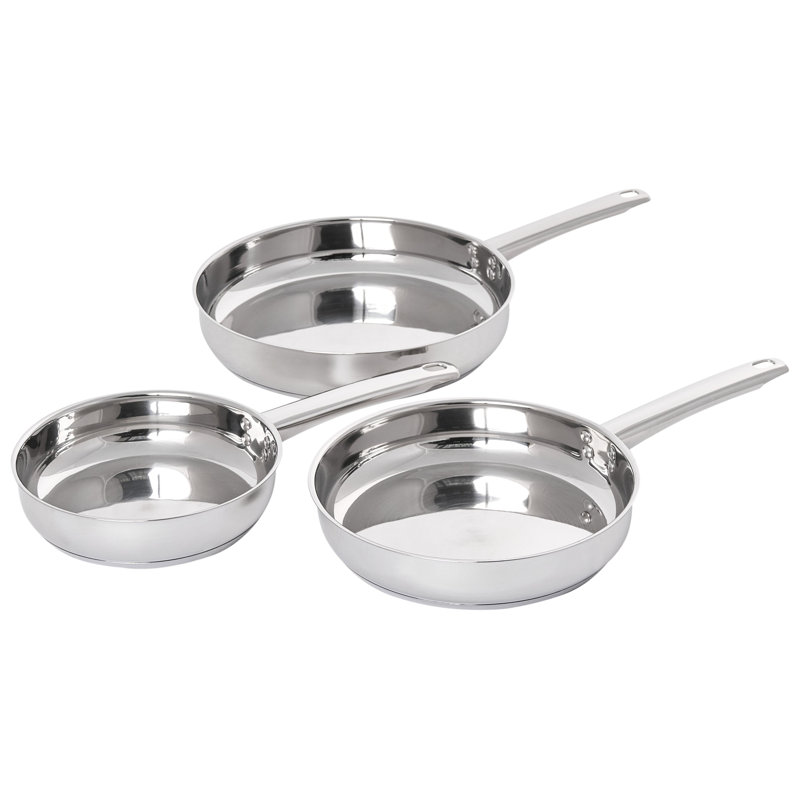 PRIMECOOK Stainless Steel Non-Stick Frying Pan Set