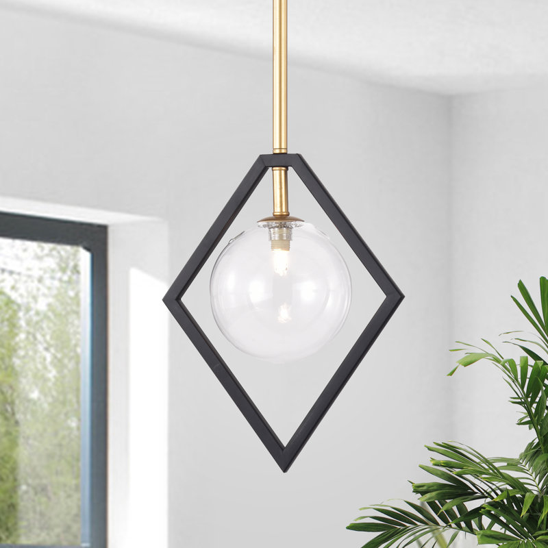 Luminaire suspendu géométrique à 1 lumière Simeon