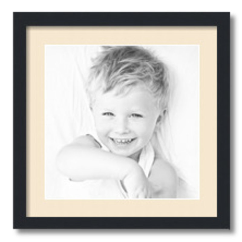 Matte Picture Frame with Mat, Alabaster