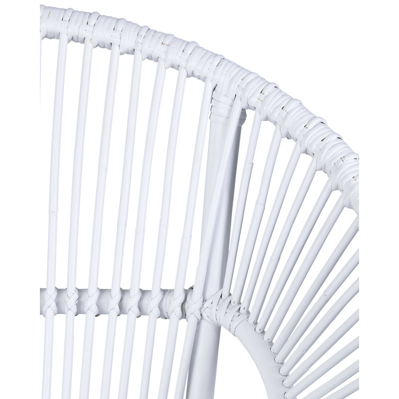 Chaise Boas Paradise Papasan, Blanc / noir
