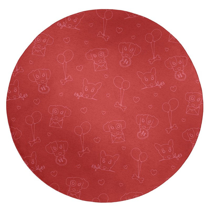 Chenille Indoor Rug, Round 5'