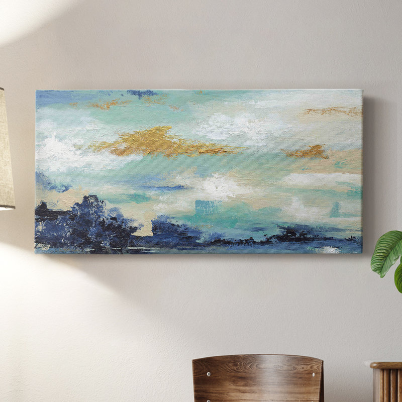 Sea Isle I - Toile tendue avec châssis - Prêt à accrocher, H 24 po x l 48 po