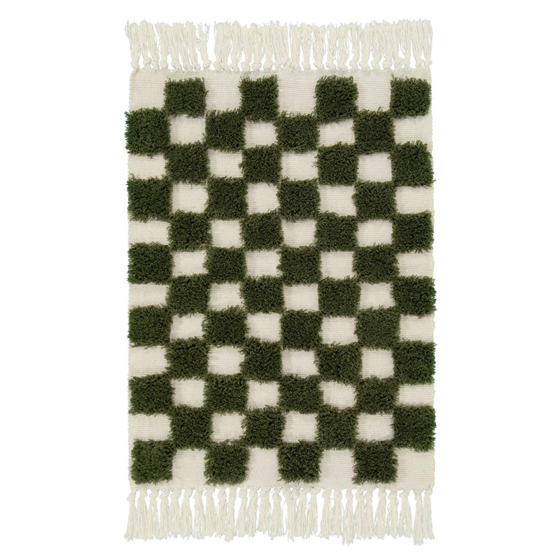 Tapis rectangulaire en coton lavable à la machine Keynieh, Rectangulaire 2 pi x 3 pi