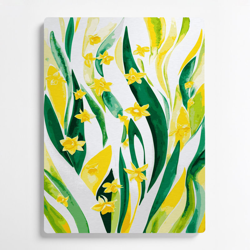 Abstrait aquarelle 56, art mural en métal brun, H 12 po x l 18 po