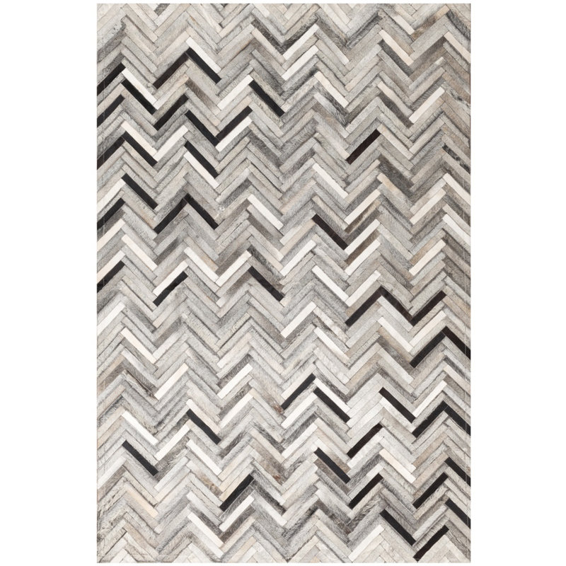 Art Hide Cowhide Area Rug in Gray, Rectangle 9' x 12'