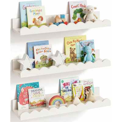 Nursery Book Shelves with Scalloped Design
