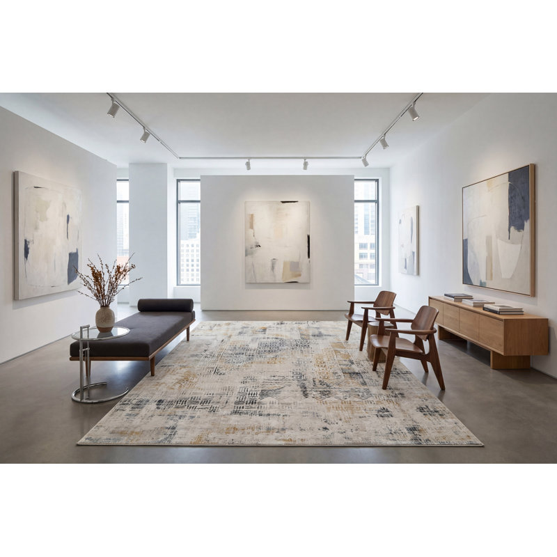 Mulvihill Viscose Abstract Indoor Rug, Rectangle 7'10" x 10'10"