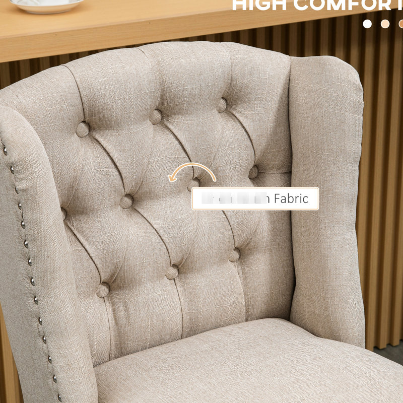 2 sièges de bar à hauteur de comptoir (de 2), beige - coussins confortables et pieds en bois massif 2, beige, siège relaxant,