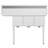 51'' L x 22'' W Silver Freestanding Service Sink