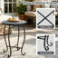 Table d'appoint en métal 14 po - 14 po x 20 po - Métal - 1 pièce - Table d'appoint - Bleu - Support pour plante