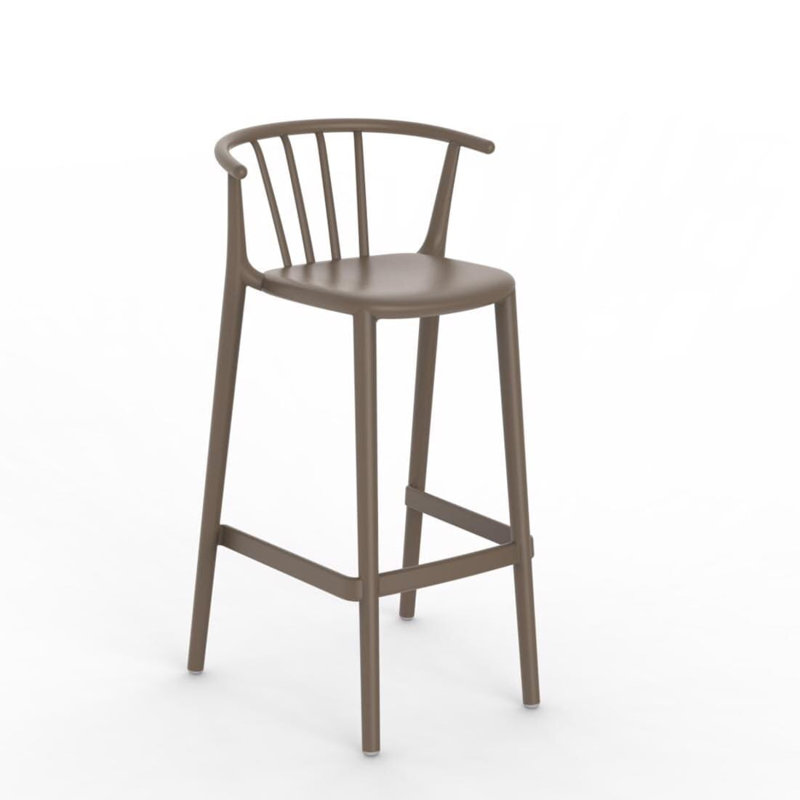 Tabouret de bar 25,79 po Woody, 4, Chocolat, 29.72"