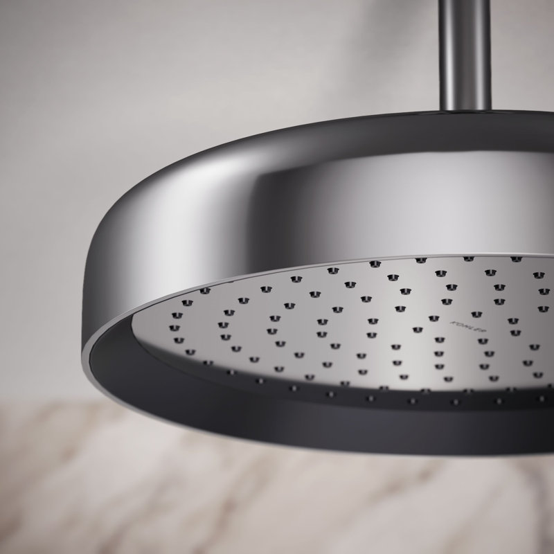 Statement™ 2.5 GPM Round 12 in. Rainhead with Katalyst Air-Induction Technology, Polished Chrome, Round, 1.75 GPM