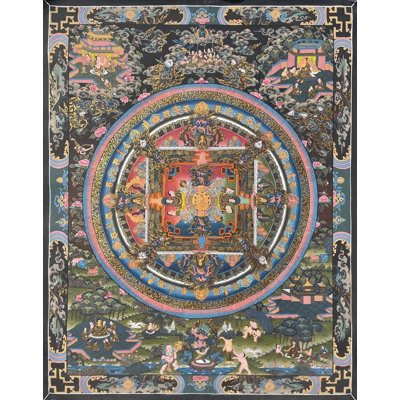 Bouddha Amitabha Thangka (Thangka sans brocart)